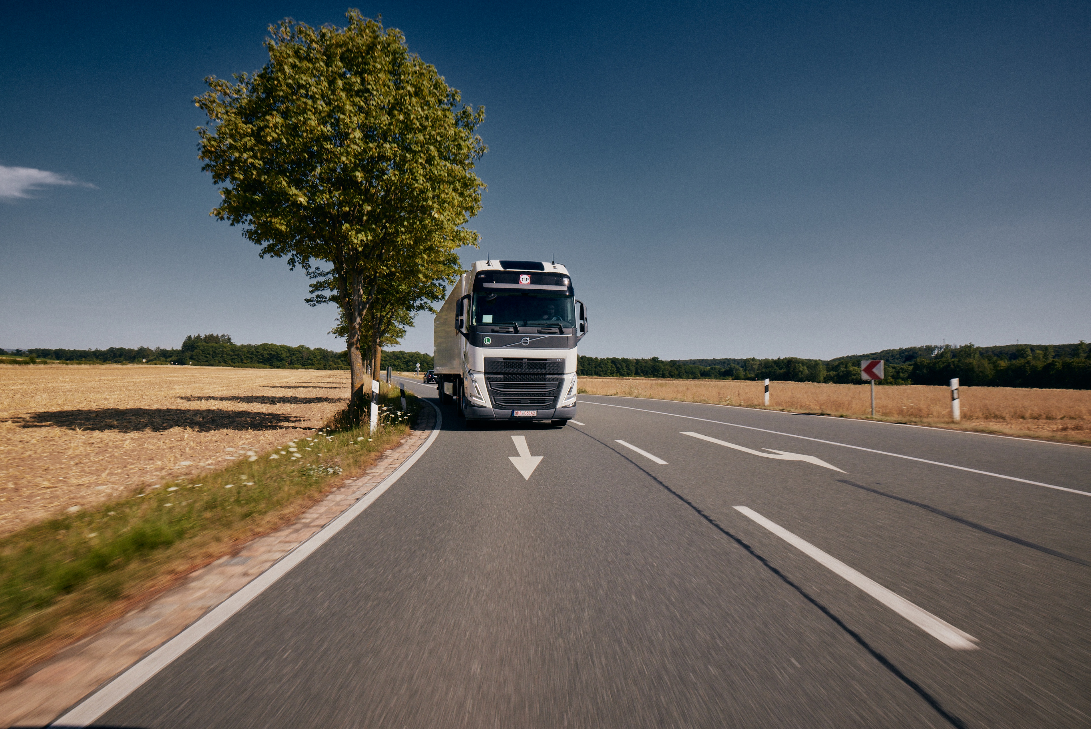 Vehicle on road - moving forward