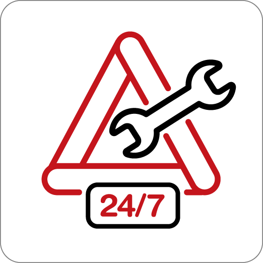 24/7 roadside assistance icon