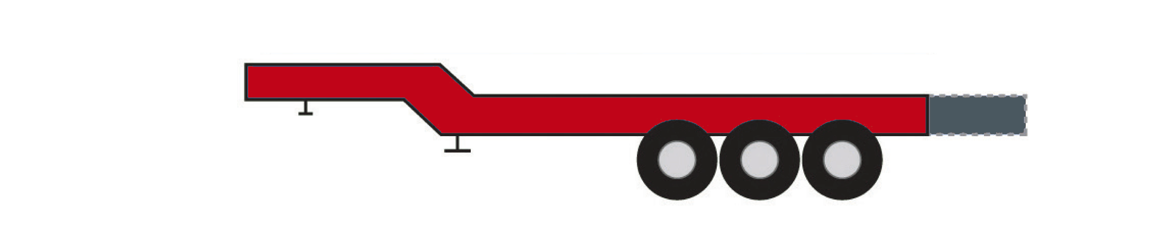 3-achs-45ft Chassis ausfahrbar